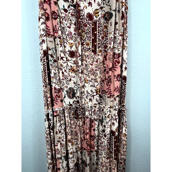 Drew by Anthropologie Naomi Floral Maxi Dress Patchwork Morocco Size S - Picture 10 of 14